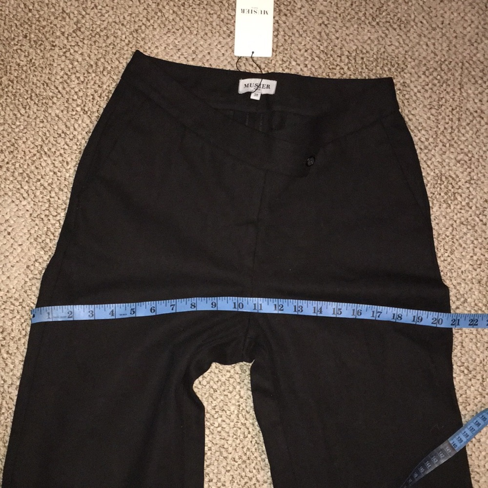 MUSIER PARIS NWT BLACK HIGH WAISTED HIGH END MADE IN ITALY DRESS TROUSERS EU38 - Picture 12 of 12